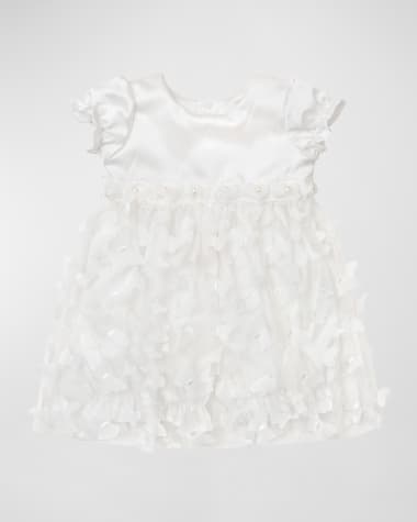 Haute Baby Girl's Butterfly Bliss Embellished Bubble Dress, Size 0M-24M
