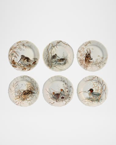Gien Sologne Assorted Dessert Plates, Set of 6