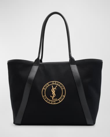 Saint Laurent Men's YSL Gabardine Tote Bag