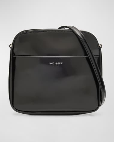 Saint Laurent Men's Mini Crossbody Bag in Brushed Leather