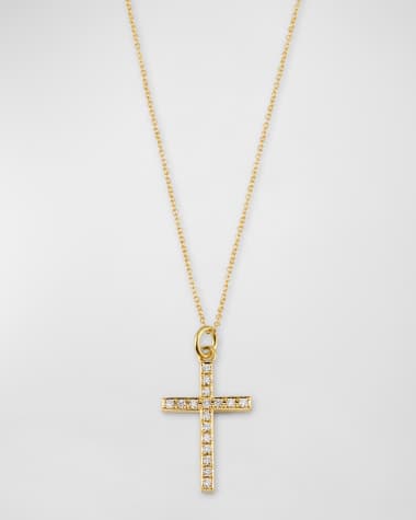 Jennifer Meyer Large Diamond Cross Necklace