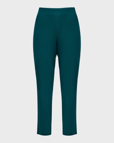Eileen Fisher Petite Cropped Stretch Crepe Skinny Pants