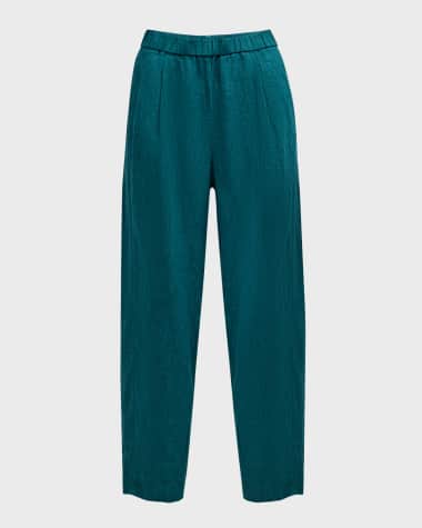 Eileen Fisher Petite Delave-Dyed Organic Linen Lantern Pants