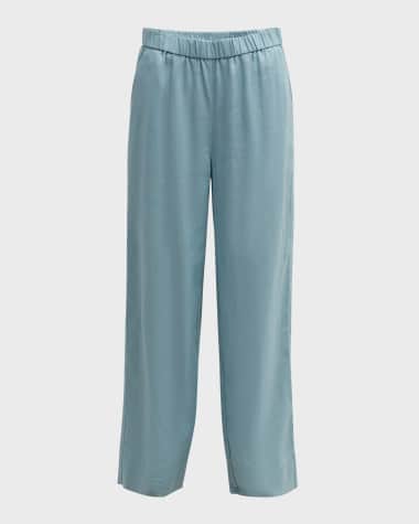 Eileen Fisher Petite Straight-Leg Organic Linen Pants