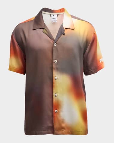 Puma x Pleasures Men's Multicolor Camp Shirt