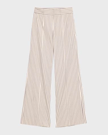 Carolina Herrera Stripe High Waisted Wide Leg Pants