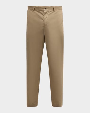 Dolce&Gabbana Men's Cotton-Silk Poplin Pants