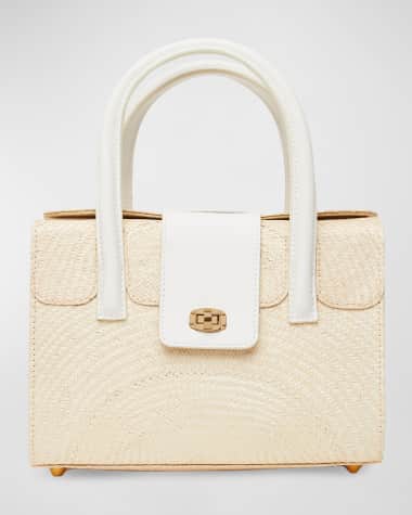 POOLSIDE Mini Summer Straw Top-Handle Bag