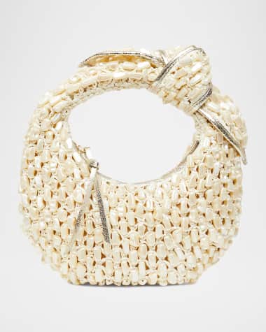POOLSIDE The Josie Pearly Knot Top-Handle Bag
