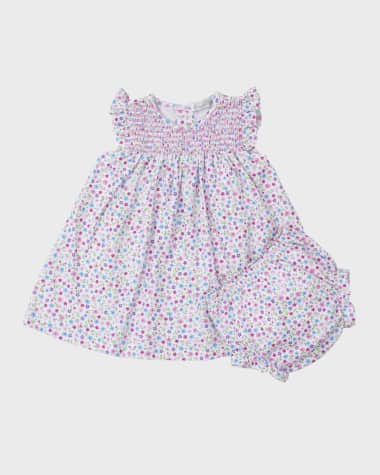 Kissy Kissy Girl's Flamingo Flower Fiesta Dress Set, Size 3M-24M