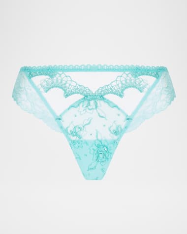 Lise Charmel Princesse Iris Scalloped Lace & Tulle Thong
