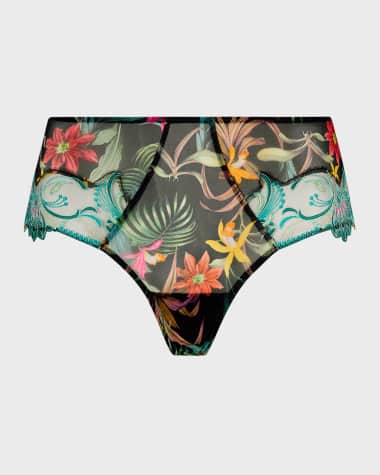 Lise Charmel Fleurs Etoiles Floral-Print Tulle Boyshorts