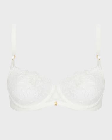 Solid Contour Underwire T-Shirt Bra with Lace Trims - Déesse Collection