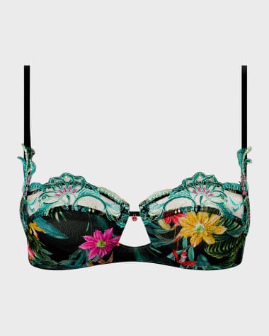 Lise Charmel Fleurs Etoiles Floral-Print Tulle Demi Bra