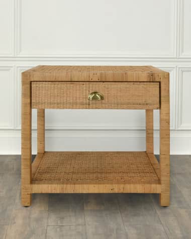 Worlds Away Reed End Table