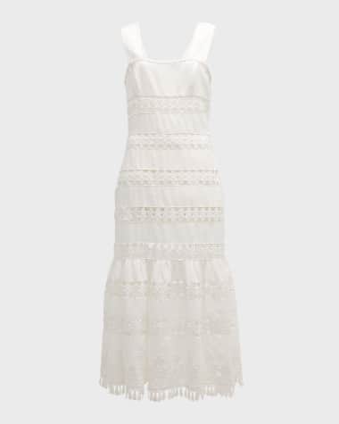 Zimmermann Pop Trimmed Midi Dress
