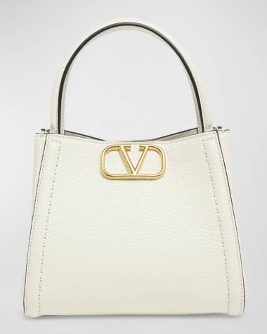 Valentino Garavani Alltime VLOGO Small Leather Top-Handle Bag