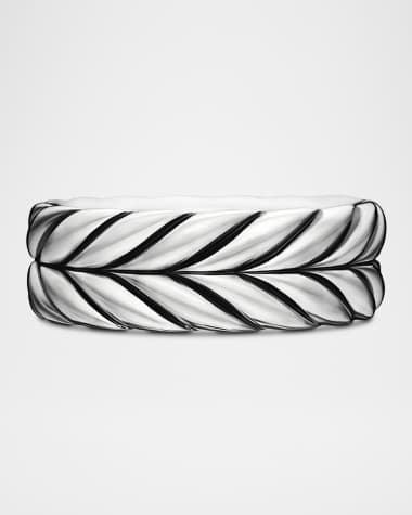 David Yurman Men's Chevron Band Ring in Silver, 8.5mm