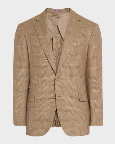 Ralph Lauren Purple Label Men's Kent Hand-Tailored Plaid Wool and Cashmere Suit
