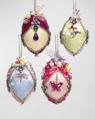 Mark Roberts Elegant Jeweled Egg Ornaments, Set of 4