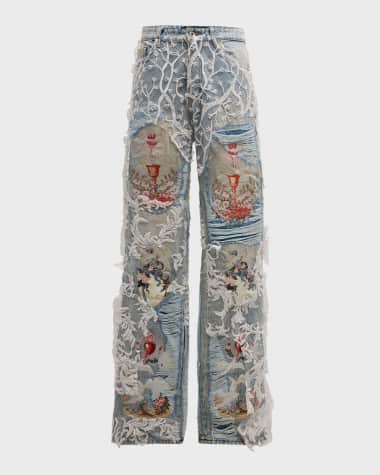 WHO DECIDES WAR Men's Chalice Embellished Jeans
