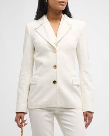 Sergio Hudson Button-Front Blazer Jacket
