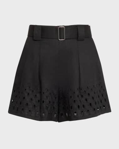 A.L.C. Kali Belted Linen Shorts
