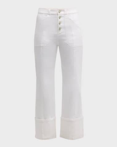 Cinq a Sept Cuffed Benji Cropped Flare Pants