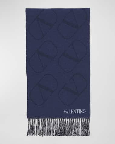 Valentino V-Logo Signature Cashmere & Wool Scarf