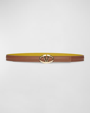 Valentino The Bold Edition V-Logo Leather Belt