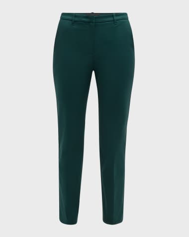 Emporio Armani Straight-Leg Couture Cotton Trousers
