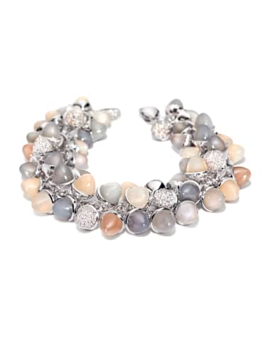 Tamara Comolli Mikado Diamond & Moonstone Cabochon Bracelet