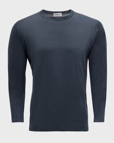 John Smedley Men's Weatherby Sea Island Cotton Crewneck Sweater