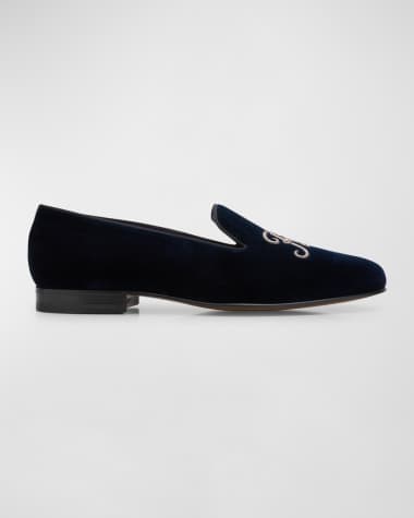 Ralph Lauren Purple Label Men's Alonzo RL Velvet Loafers