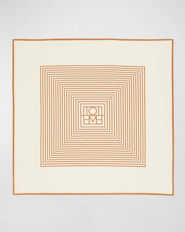 Toteme Signature Monogram Cotton-Silk Blanket Scarf