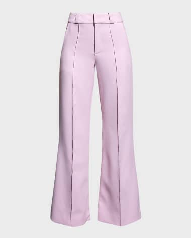 AS by DF Monica Mid-Rise Straight-Leg Twill Trousers