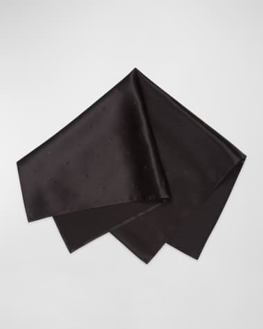 Stefano Ricci Men's Crystal-Embellished Silk Pocket Square