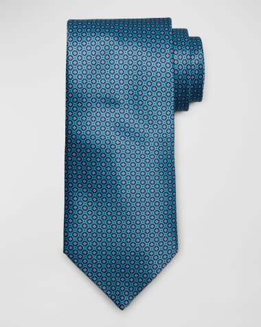 Stefano Ricci Men's Small Squares Silk Tie