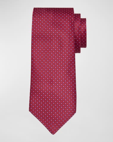 Stefano Ricci Men's Small Squares Silk Tie