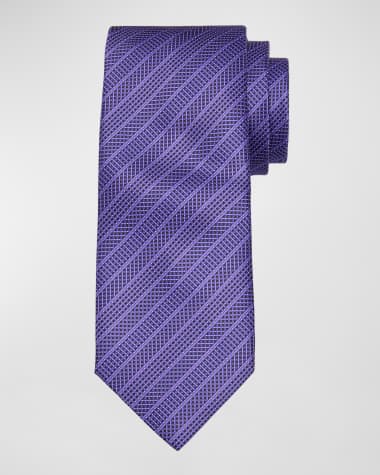 Stefano Ricci Men's Micro Neat Stripe Silk Tie