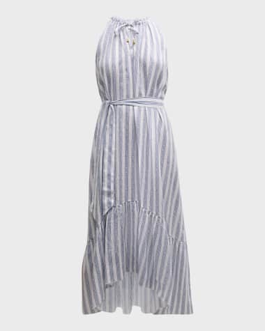 Heidi Klein Sardinia Frill Belted Midi Dress