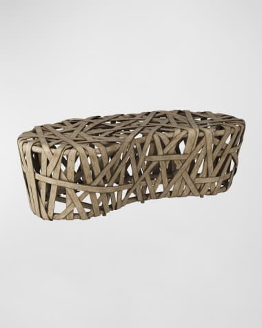 Arteriors Horatio Rattan Bench, 60"