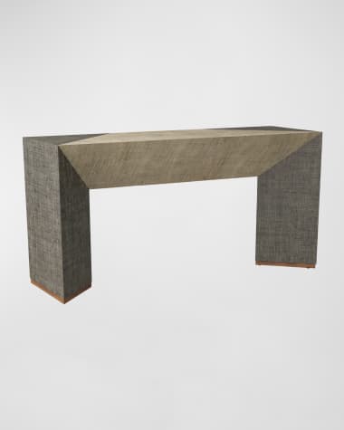 Arteriors Boustany Raffia Console Table