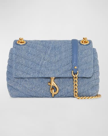 Rebecca Minkoff Edie Quilted Denim Crossbody Bag