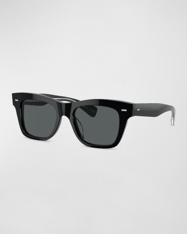 Oliver Peoples - Shaelie Black Satin Mirror Sunglasses