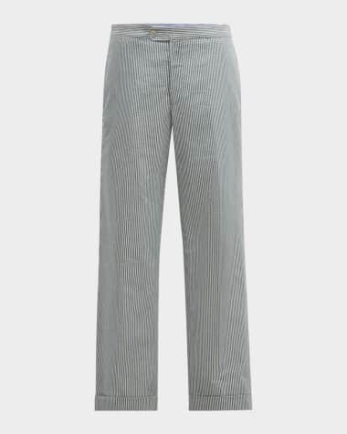 Sid Mashburn Men's Side-Tab Striped Sport Trousers