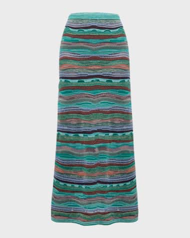 Ulla Johnson Rosen Multicolor Knit Maxi Skirt