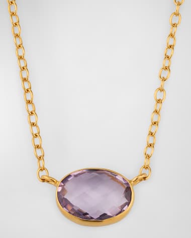 Dina Mackney Faceted Amethyst Choker Necklace