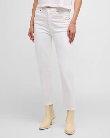 AGOLDE Riley High-Rise Straight Cropped Denim Jeans