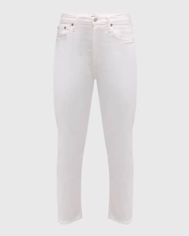 AGOLDE Riley High-Rise Straight Cropped Denim Jeans